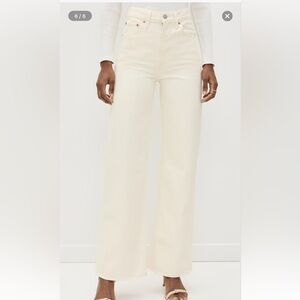 Levi's Off-White Wide Leg Jeans